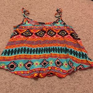 tank top/ crop top, flowing thin material